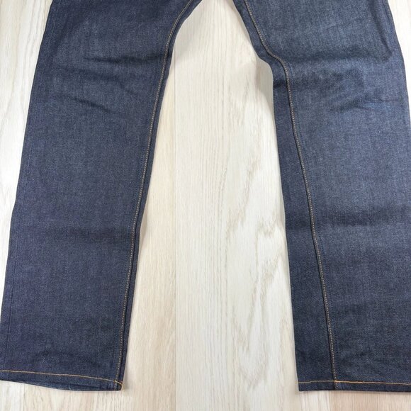 Thom Sweeney Mens Blue Candiani Denim Stretch Straight Leg Jeans Size 31/32 - Picture 3 of 12